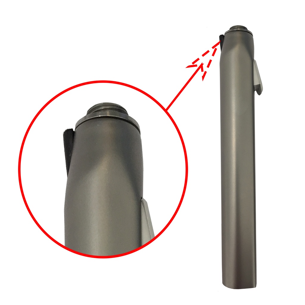 Coque seringue inox Minilight droite 6F (avec lumière)