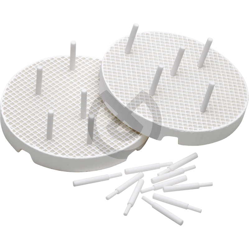 Base ronde réfractaire nid d'abeille avec 20 picots (x2)