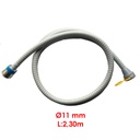 Tuyau aspiration gris Ø11 complet (2,30m) - Planmeca