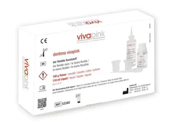Résine Vivapink DENTONA 150 g poudre +110 ml liquide