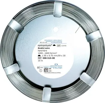 Fil demi-rond dur Remanium 1.50 x 0.75 mm