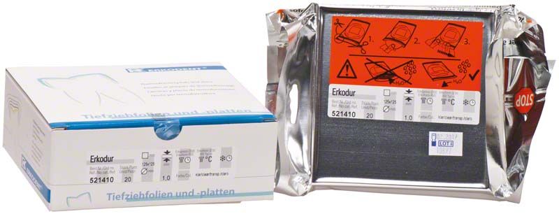 Erkodur, 1,00mm, 125x125mm, clair (x20)