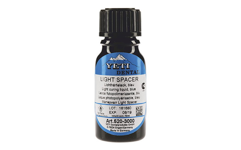 Light Spacer LC photopolymérisable bleu 10ml 10µ Yeti