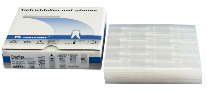 Erkoflex, 1,00mm, 125x125mm, transp. (x20)