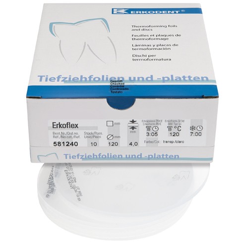 Erkoflex, 4,00mm, Ø 120mm, transp. (x10)