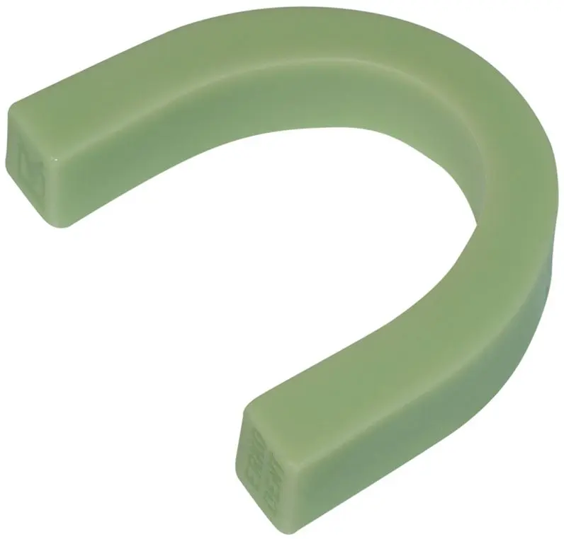 Bourrelets de cire courbés,moyens,vert-opaque