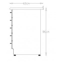 Meuble E40 5 tiroirs