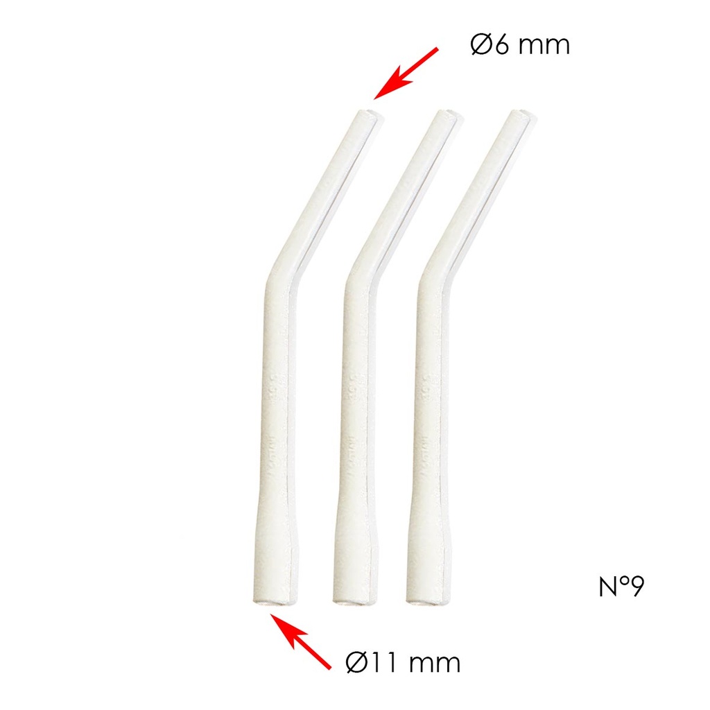 Canules d’aspiration chirurgical - N°9 - Ø11 (x3) - Cattani