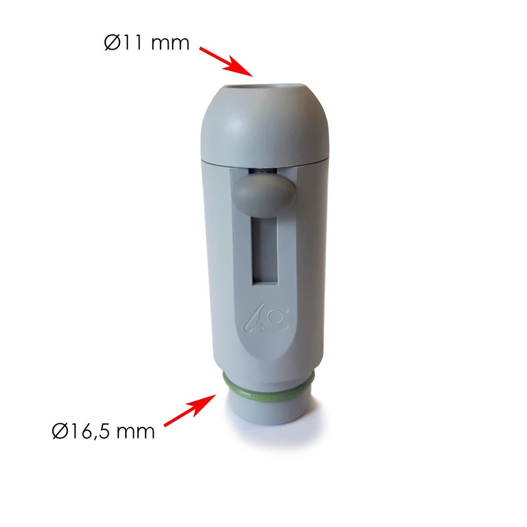 Raccord petite canule Ø11 gris démontable (unitaire) - Cattani
