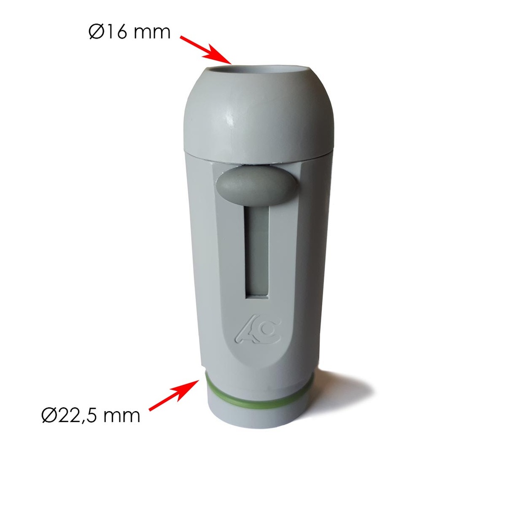 Raccord grande canule Ø16 gris démontable (unitaire) - Cattani