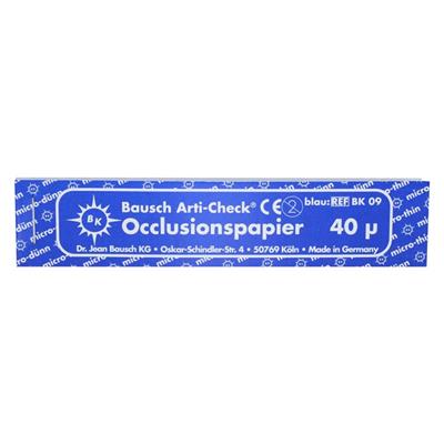 PAPIER D'OCCLUSION 40µ 2 faces BK09 bleu