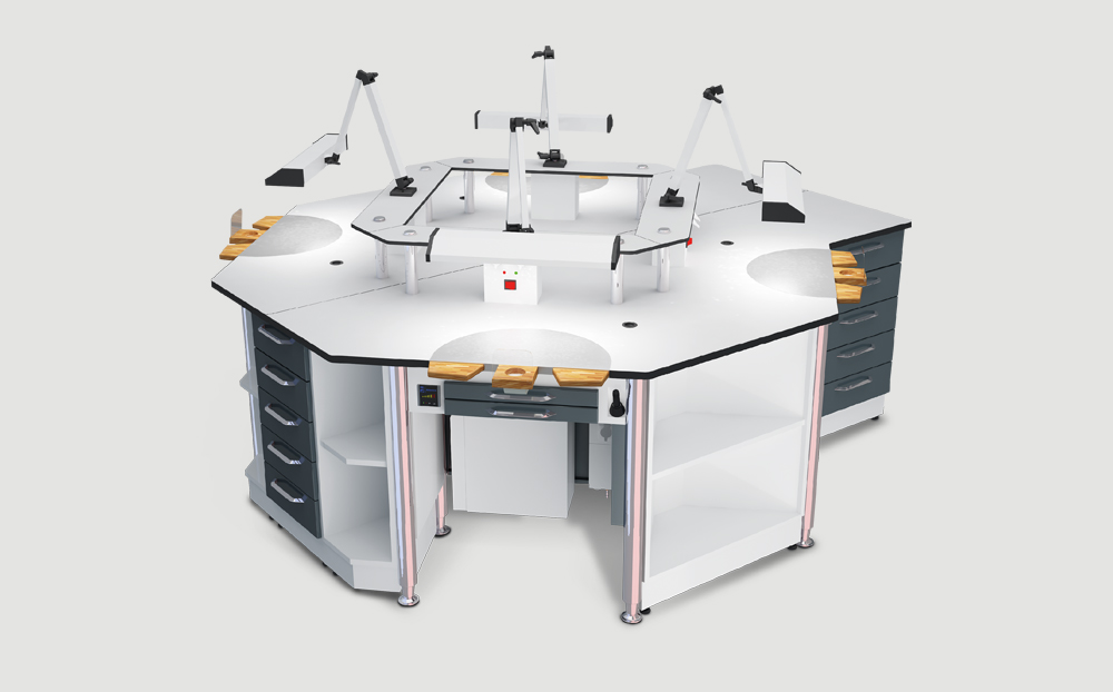 Ilot de 4 Etablis M-200 sans aspiration