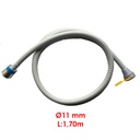 Tuyau aspiration gris Ø11 complet (1,70m) - Planmeca