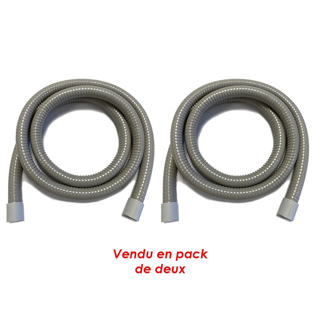 Tuyau aspiration silencieux gris Ø17 (Pack x2) - Anthos