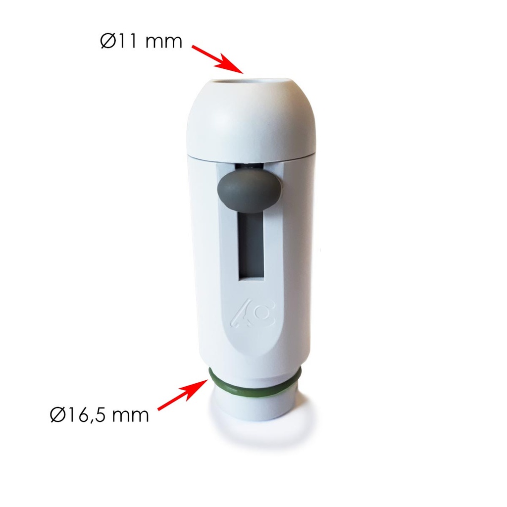 Raccord petite canule Ø11 Blanc démontable - Cattani