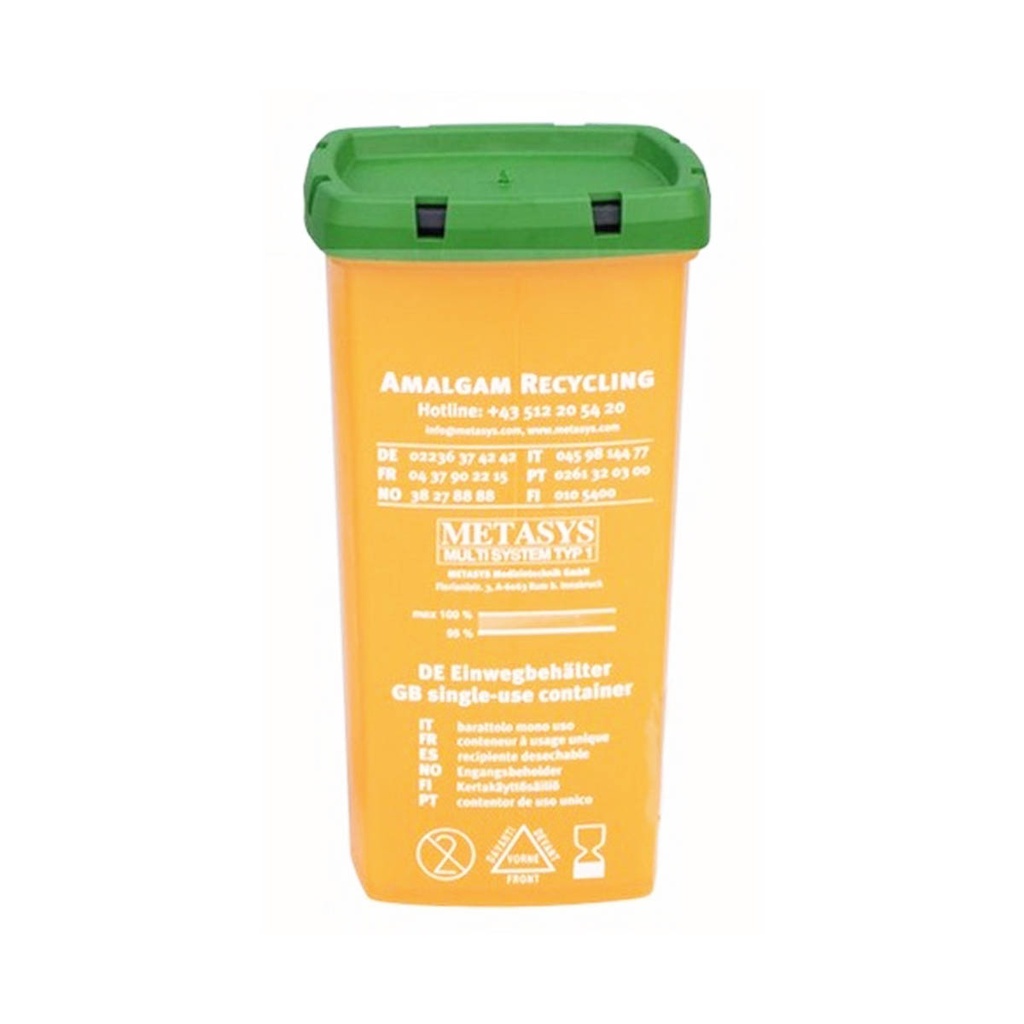 Cassette récupérateur amalgame MTS1- orange METASYS