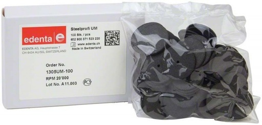 [1305UM-100] Polissoir Steelprofi non monté Noir Roue L 1,0 mm Ø 22 mm (x100)