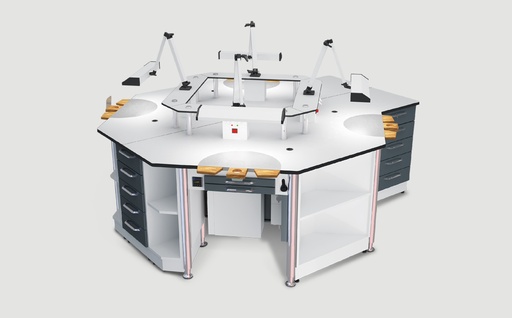 [M-200] Ilot de 4 Etablis M-200 sans aspiration