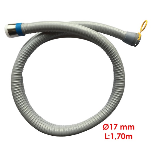 [10010552] Tuyau aspiration gris Ø17 complet (1,70m) - Planmeca