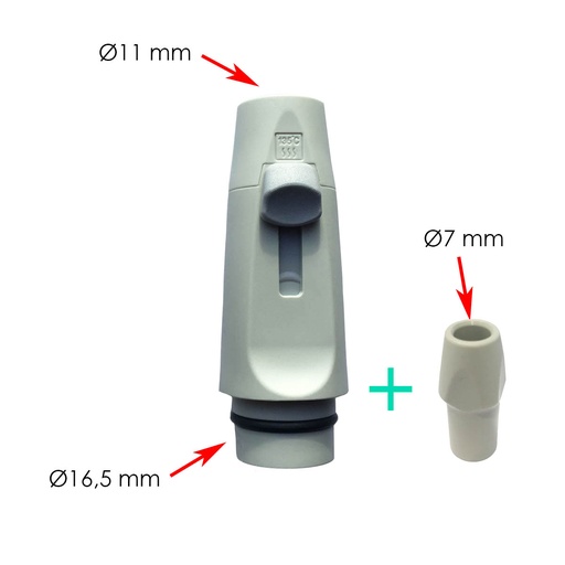 [91109164] Raccord petite canule Ø11 + réducteur