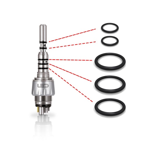 [20R500] Kit joints raccords DBI (*5-p/Multiflex Kavo)