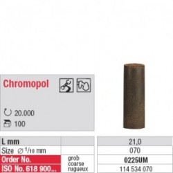 [0225UM-100] Polissoir Chromopol non monté Brun Gros Cylindre 7.0 mm (x100)