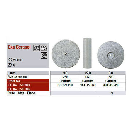 [0315UM-100] Polissoir Exa Cerapol Gris 0,6 mm (x100)