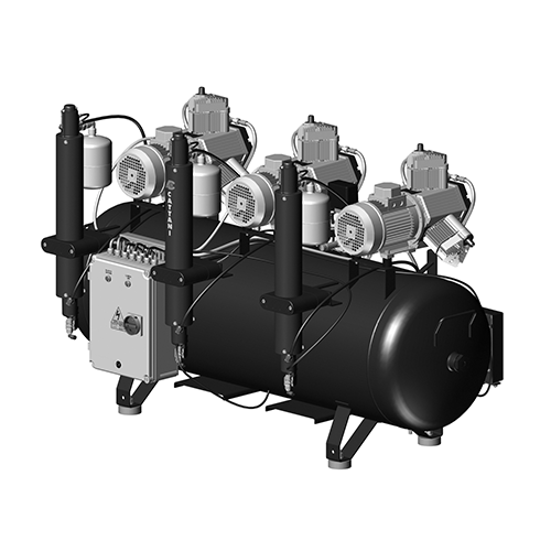 [H13599] Compresseur nu TRIPLE TRICYLINDRE AC900 8 bar 12 postes