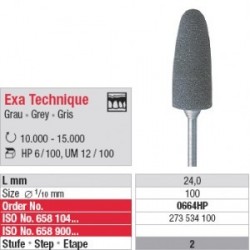 [0664HP-100] Polissoirs  Exa Technique Gris 10 mm (x100)