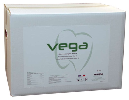 [1742] VEGA ultra Speed plâtre mise en articulateur, blanc 25kg
