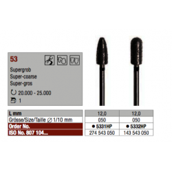 [5332HP] Instrument diam. frittage Cylindre bout arrondi 5.0 mm super gros 5332HP
