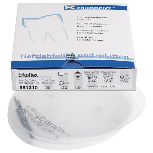 [581210] Erkoflex, 1,00mm, Ø 120mm, transp. (x20)