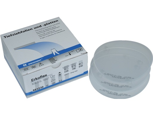 [581230] Erkoflex, 3,00mm, Ø 120mm, transp. (x10)