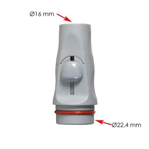 [7600A010-00] Embout pièce à main aspiration Ø16 - DÜRR DENTAL