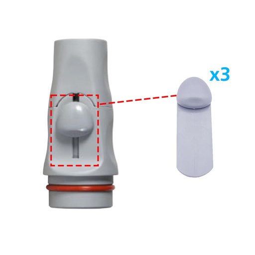 [7600A010-03E] 3 Languettes pour pièce à main aspiration Ø16 - DÜRR DENTAL