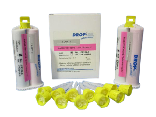 [980307] CETRAGUM LIGHT normal (Drop-Sil) 2 x 50ml +12 embouts jaunes