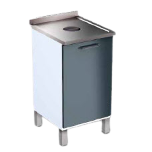 [7940] Meuble LAB21G 50 cm 1 Porte + trou poubelle