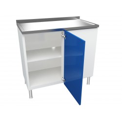 [7941] Meuble 100 cm 1 Porte + 2 Etagères + 5 Tiroirs  LAB21AK