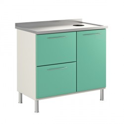 [7950] Meuble 100 cm 1 Porte (D) + 2 Tiroirs LAB21 GB