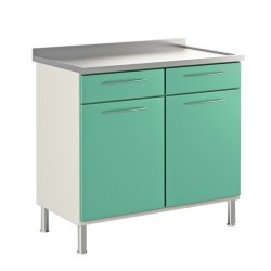 [7951] Meuble LAB21BB 100 cm 2 Tiroirs 2 Portes