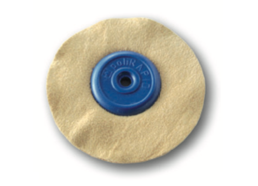 [8601020] Brosse Chamois 21A/90 POLIRAPID ( non frangée, centre plastique bleu, ø90mm)