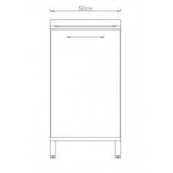 [7934] Meuble LAB21A 50 cm 1 Porte + 2 Etagères