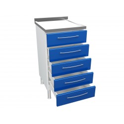 [7937] Meuble LAB21D 50 cm 5 Tiroirs