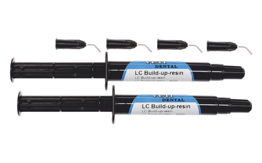 [890-1300] Build Up Resin LC seringues 2*3g (avec 4 inserts) résine à modeler photoréactive bleu transparent