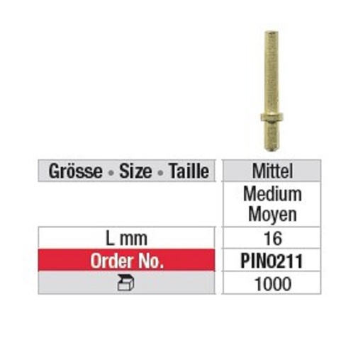 [PIN0211-1000] Dowel Pins de duplication Moyen (x1000)