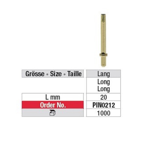 [PIN0212-1000] Dowel Pins de duplication Long (x1000)